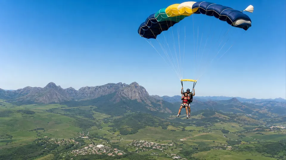 Salto duplo de paraquedas (Resende), Resende e Itatiaia